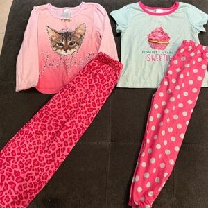 The Children's Place Pink Cat & Cupcake Pajama Set - Pink, Light Blue